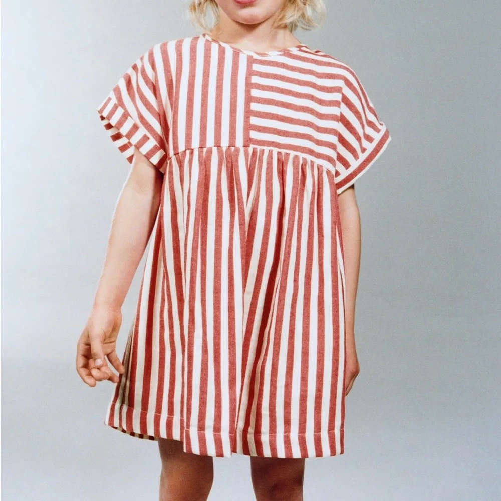 Zara - Red/White Striped Dress - Picture 1 of 5